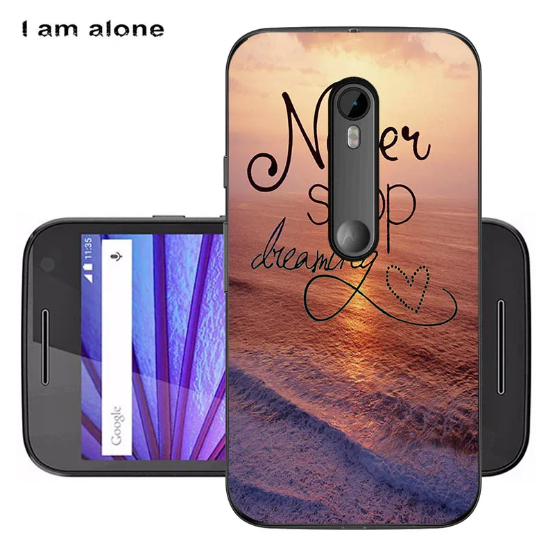 Чехлы для телефонов I am alone, для Motorola Moto G3, 5,0 дюймов, мягкий ТПУ чехол для мобильного телефона, милая сумка для Motorola Moto G3 - Цвет: Soft TPU S94