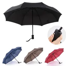 Новое поступление популярный автоматический зонт ветрозащитный мужской черный Компактный широкий автоматический открытый закрытый легкий