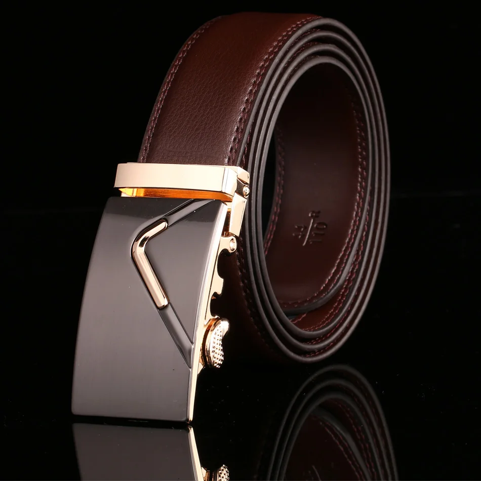 Ремень мужской кожаный с автоматической пряжкой от Musenge|belt high quality|designer belts