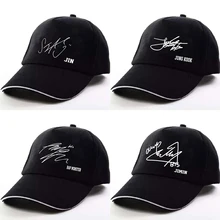 Kpop черные шляпы для подписи регулируемые кепки Snapback Мода Армия Бейсбол корейский стиль хип хоп для дропшиппинг