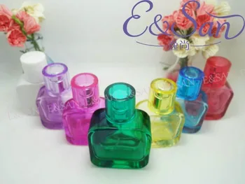 

PT082-30ML Round Square Refillable Glass Perfume Dispensing Spray Bottle with Plastic Cap Colored Spray Bottle 100PCS/LOT