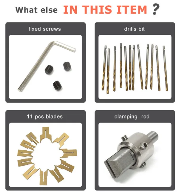 Drillpro 24pcs Alloy Ball Knife Woodworking Tools Wooden Beads Drill Rotary Bead Molding 6-25mm