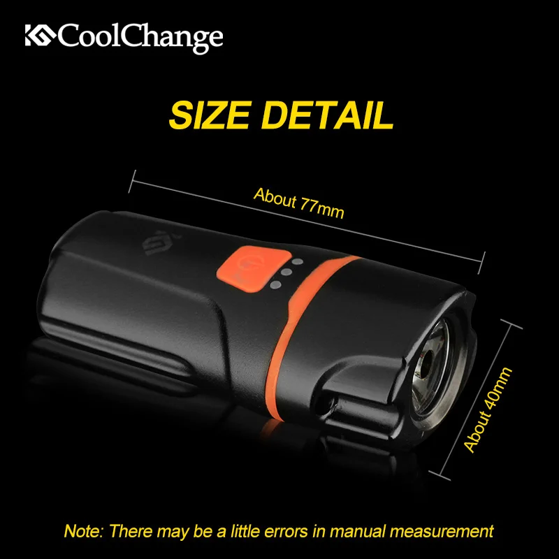 CoolChange велосипедный фонарь Водонепроницаемый USB перезаряжаемая велосипедная