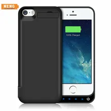 NENG 4200mAh Hot Sale External Rechargeable Battery Wireless Charger Case Power Bank Cover for iPhone 5 5s 5c SE with Stand