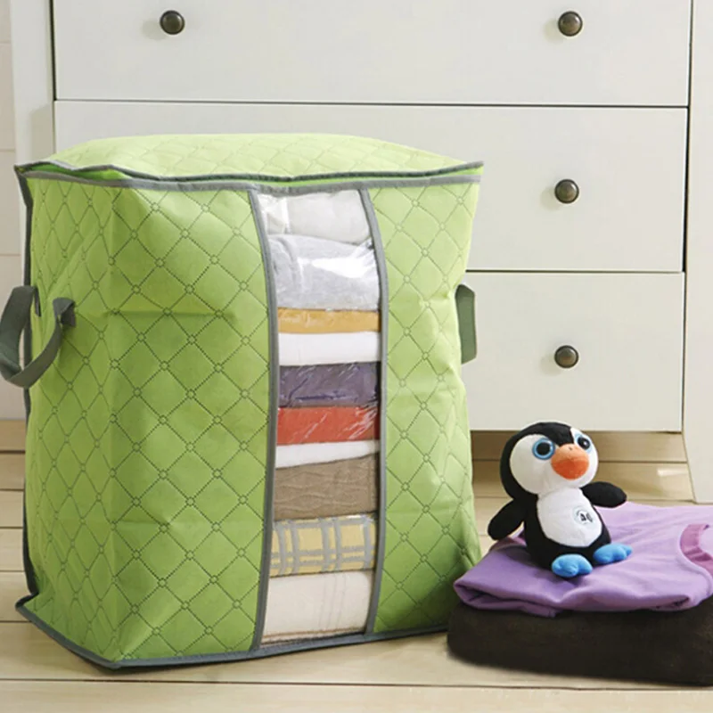 

Underbed Storage Blanket Clothes Storage Bag Organizer Portable Non Woven Pouch Storage Bags For Blankets Drop Shipping