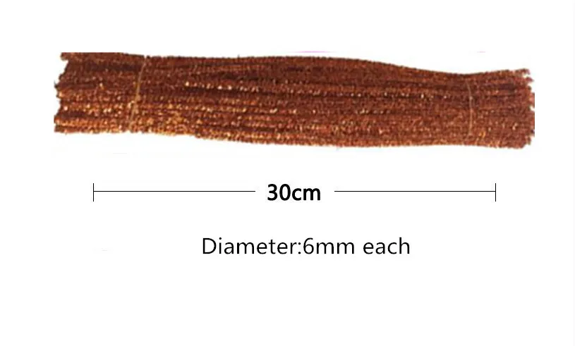 100 шт. блестящая синельная проволока для очистки труб плюшевые жестяные стебли Проводные палочки детские развивающие принадлежности для творчества игрушки Craf
