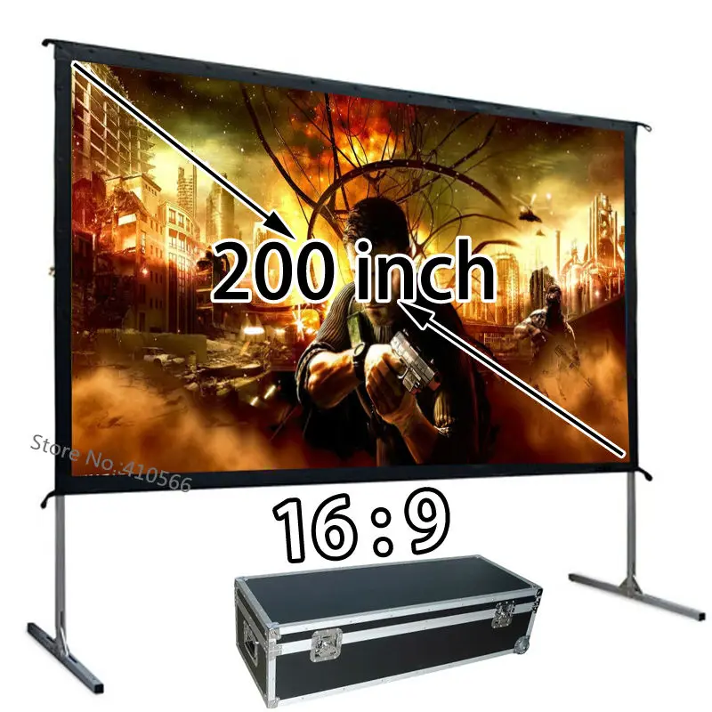 Оптовая продажа дешевый проекционный экран HD 200 дюйма 16:9 быстрая установка