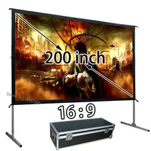 Wholesale Cheap Cost HD Projector Projection Screen 200 inch 16:9 Quick Install Outdoor Movie Screens Use For School Conference