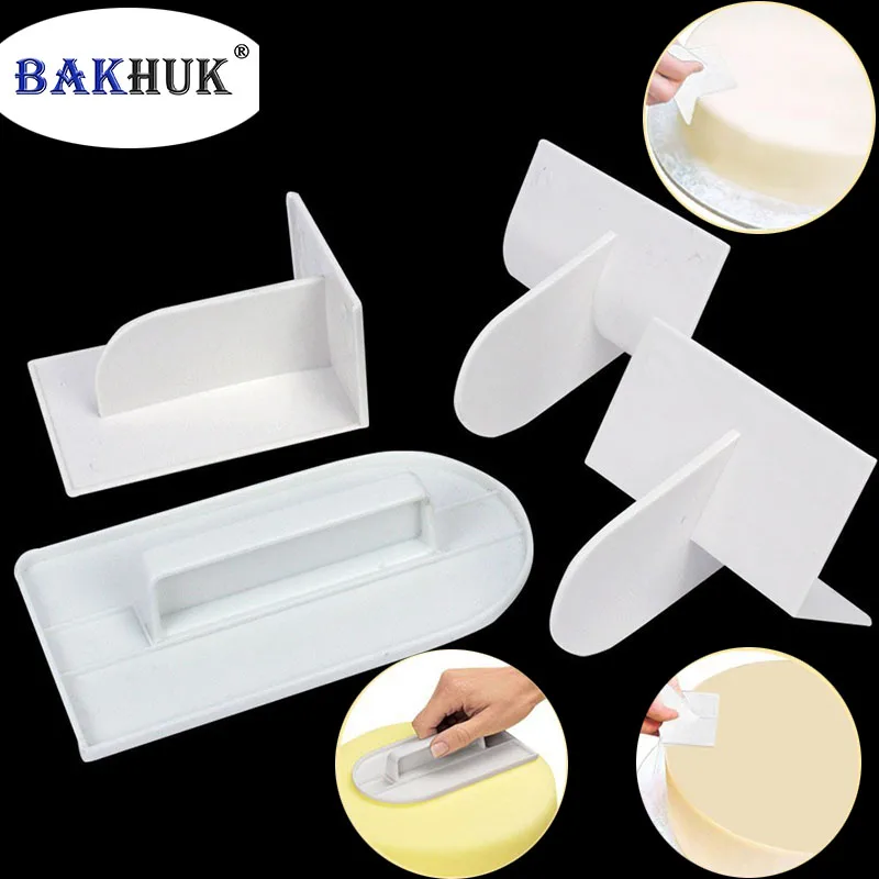 BAKHUK 1pc Cake Fondant Smoothing Tool, Different Fondant Smoothing