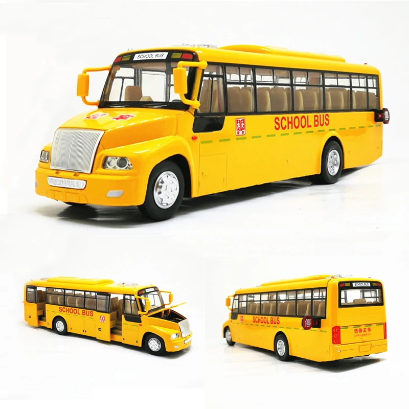 

High simulation 1:32 scale alloy school bus model children bus toys metal model vehicle kids toys collection free shipping