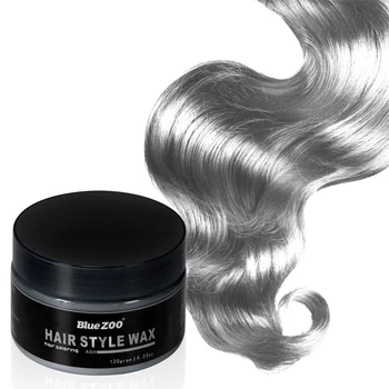 

BlueZOO 120g Disposable Temporary Hair Color Pomade Unisex DIY Natural Hairstyle Wax Mud Dye Cream,Easy to Washable