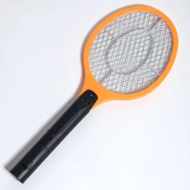 Летняя безмоскитная ракетка Zappers с аккумуляторной батареей, Электрическая мухобойка, ракетка Zappers, насекомые, убийца, домашняя жука Zappers - Цвет: Orange