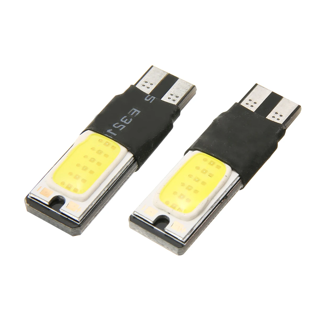 2pcs White T10 Wedge Light 194 168 6W COB LED Car Canbus No Error Side Signal Lamp Bulb Auto Reading  Number Plate Lights