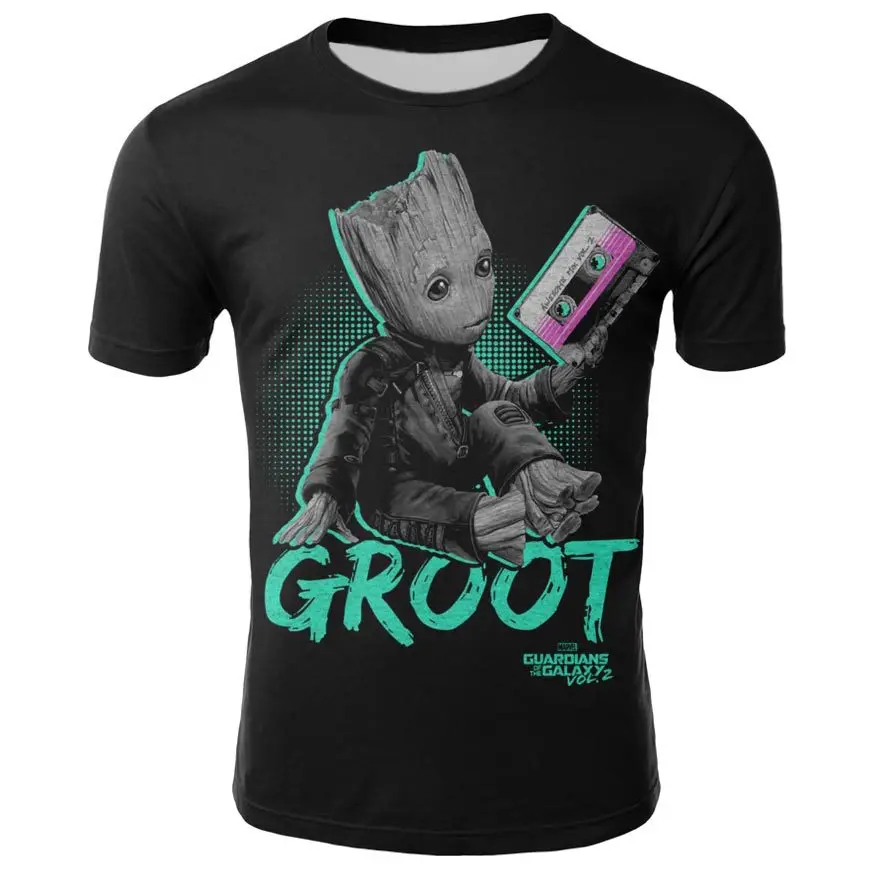 Off White, футболка с изображением грута, мужские стражи галактики 2, забавная 3D футболка, супергерой, твиг, топы, новинка, Мужская футболка унисекс - Цвет: Groot 1