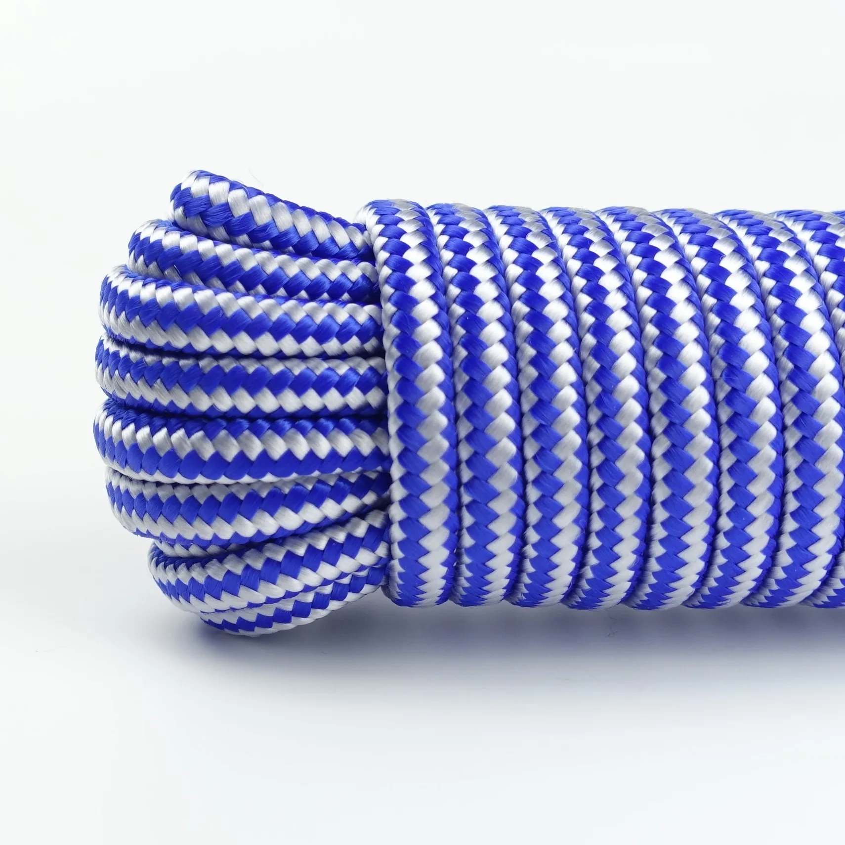 6 мм x 15 м PP Алмазная плетеная веревка, полипропиленовая веревка для лодки, для плавания, кемпинга, веревка для одежды - Цвет: Blue