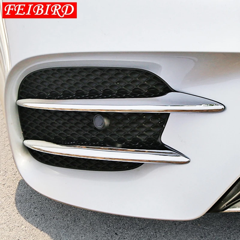 For Mercedes Benz E-Class W213 E260 E300 Sport 2017 2018 ABS Front Fog Light Lamp Eyelid Frame Cover Trim Bright Silver | Автомобили и