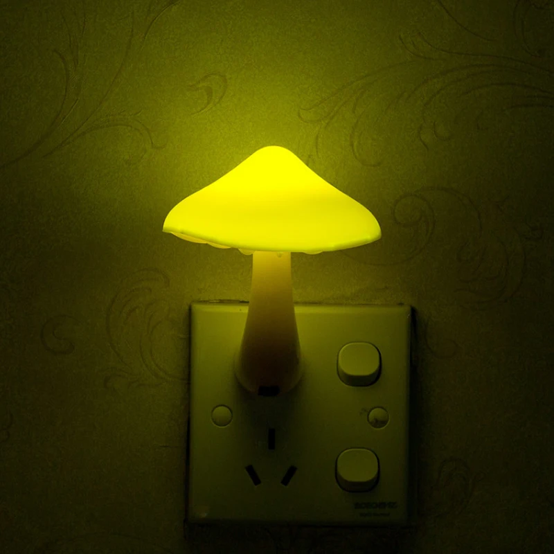 

Eu/us Plug Ac110/220v Wall Socket Light-control Sensor Led Night Light Optical Controlled Night Lamp Soft Ligh Bed Light