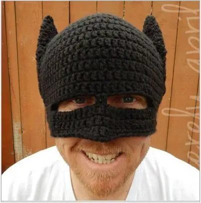 

2017 Cute Batman Beanies Men's Women's Lovely Hat Funny Animal Caps Birthday Unique Gifts Handmade Warm Winter Gorros