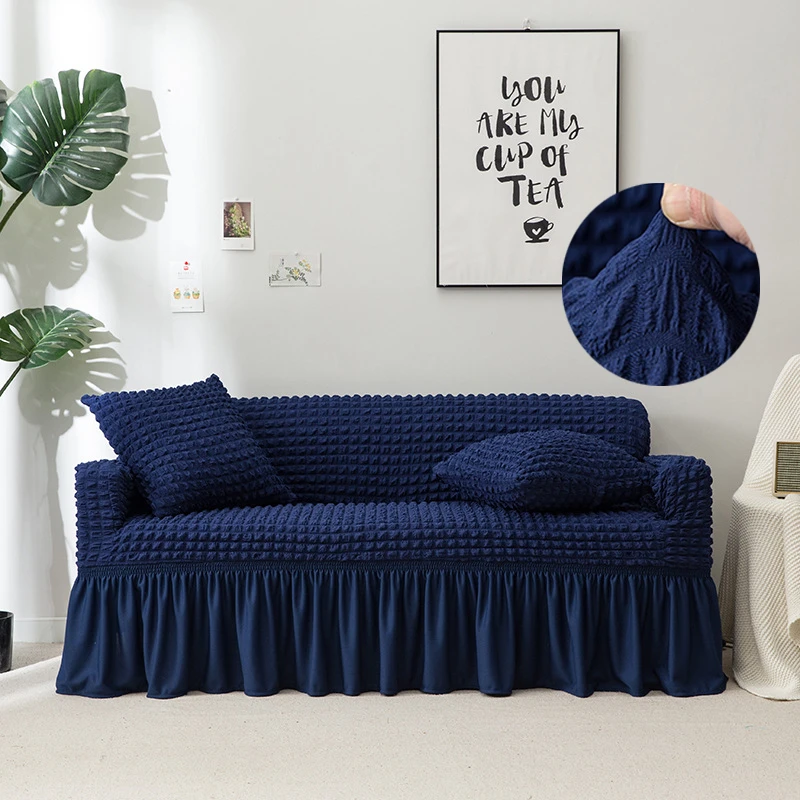 

Bubble lattice high elastic universal sofa cover simple fashion home anti-grab anti-pilling multi-color optional 1/2/3/4 Seater