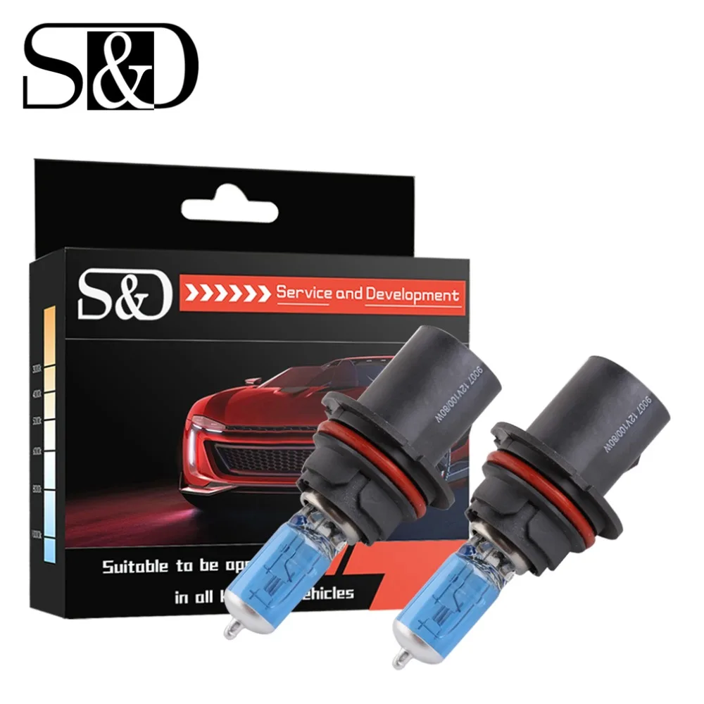 

2pcs Car Headlight 9007 HB5 Halogen Bulbs 100W Super Bright Car Fog Light Daytime Running DRL Auto Lamp 5000K 12V