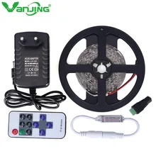 LED Strip Light 5M 300LED 3528 SMD Diode Tape Ribbon with 12V 2A Power Adapter 11key RF Remote Controller Switch