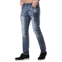 Мужские джинсы, модные, для гонщиков, хип-хоп, тонкие, мотоциклетные, джинсы для мужчин, хлопок, хорошее качество, для подиума, байкерские джинсы, Y2061