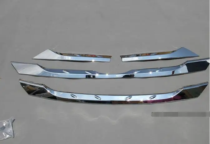 

ABS Chrome Front Bumper Grille Hood Engine Cover Trims For Hyundai Santa Fe 2013 2014 2015 2016