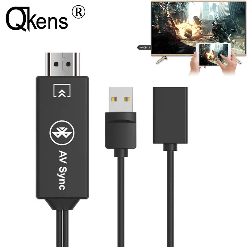 Универсальный USB Bluetooth AV адаптер HDMI кабель для huawei P10 Plus P20 P30 Pro mate 10 20 30 для iPhone X iOS Android телефон к телевизору
