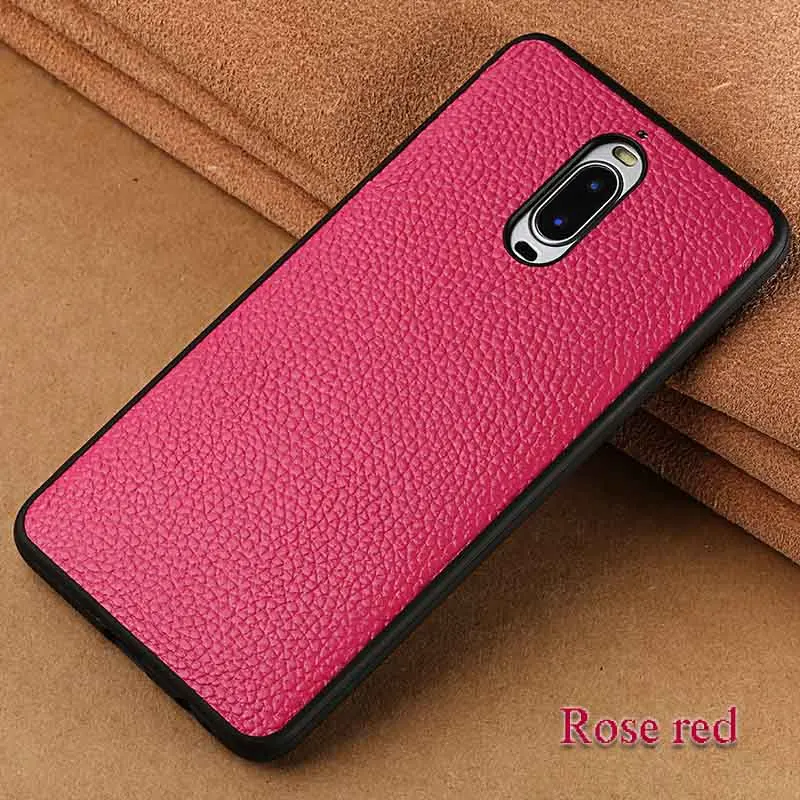 Кожаный чехол для мобильного телефона lychee, все включено, для huawei mete 9 pro, чехол для мобильного телефона с защитой от ударов - Цвет: rose red