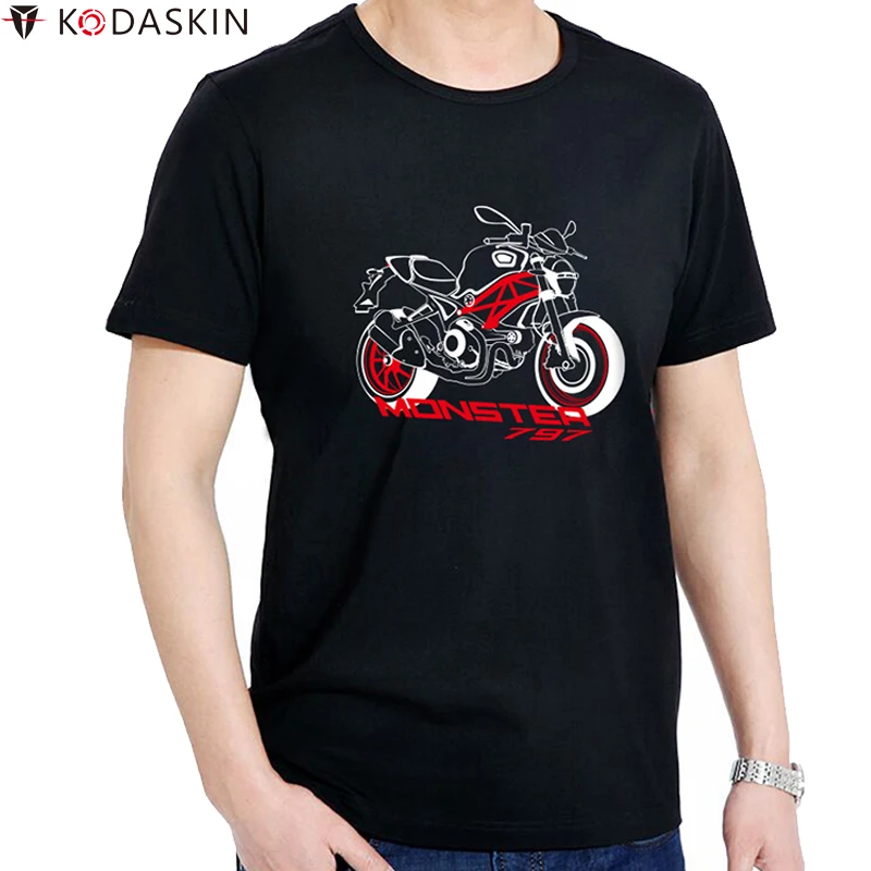 KODASKIN мотоциклетная футболка мужские Топы И Футболки для Ducati Monster 797|Рубашки и