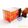 Bescon 12mm 6 Sided Dice 36 in Brick Box, 12mm Six Sided Die (36) Block of Dice, Translucent Orange with White Pips 3