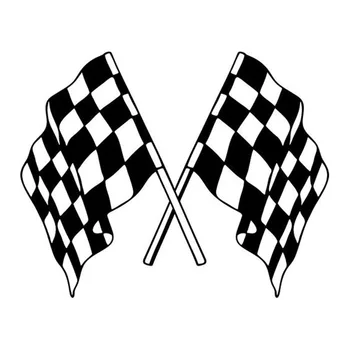 

27.9*22.3CM About Golf Checkered Flag Car Stickers Fashion Styling Vinyl Car Decals Black/Silver C7-1277