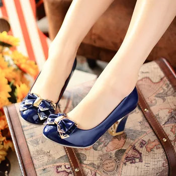 

Nice High Heel Shoes Sexy Ankle Straps Square Heels Fashion Women Platform Pumps Wedding Shoes Size 26-62