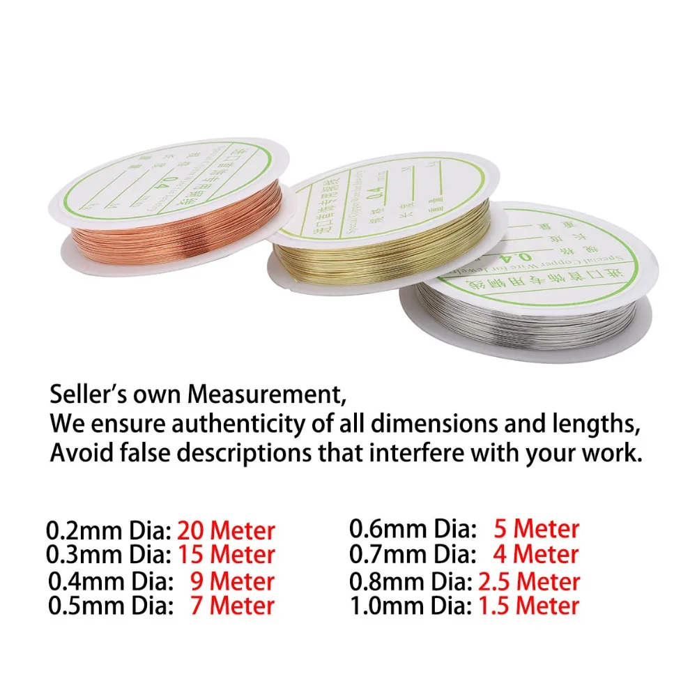 1 рулон крепкая из Золотого Сплава Медный провод Dia 0,2 0,3 0,4 0,5 0,6 0,7 0,8 1 мм металлическая нить струнной проволоки для бусинки "сделай сам" для изготовления ювелирных изделий