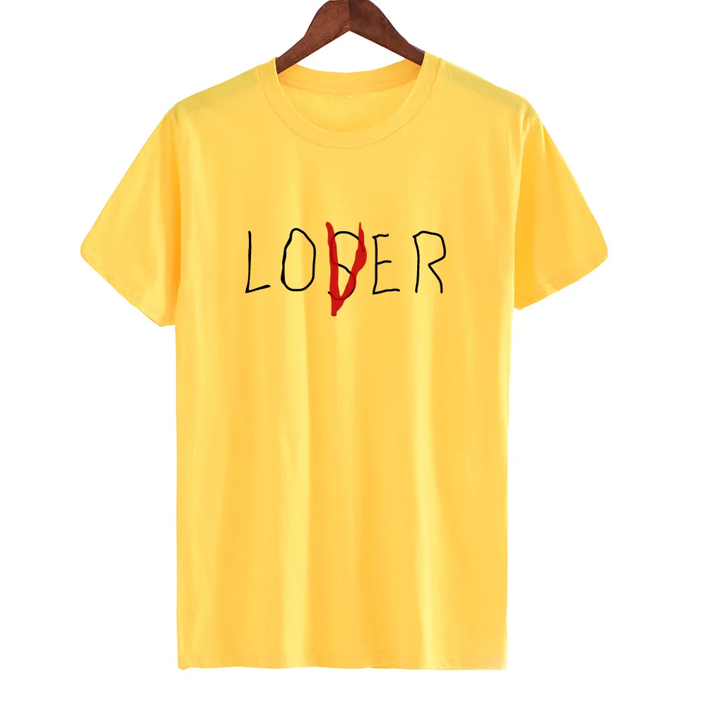 Новинка 2018 г. летняя рубашка Lover Loser футболка Для мужчин женщин Повседневное