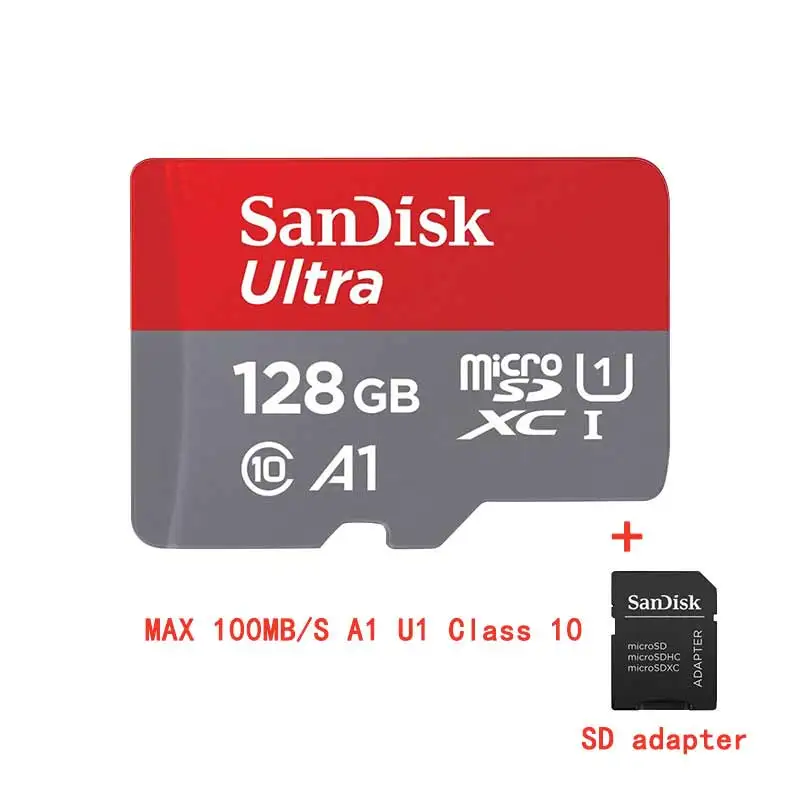 Карты памяти SanDisk Ultra 128 ГБ, 64 ГБ, 32 ГБ, 16 ГБ, 8 ГБ, 200 ГБ, карта памяти micro SD, класс 10, microSD UHS-I, класс 4, tf карта microSDXC - Емкость: 128GB-AP