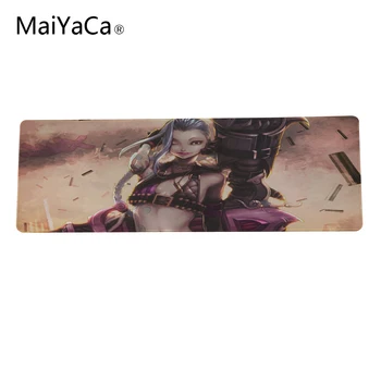

2017 LoL Jinx game Nova 90*30 CM Borracha Grande Gaming Mouse Pad Borda Bloqueio Computador Mousepad Tapete de Rato Para Dota 2