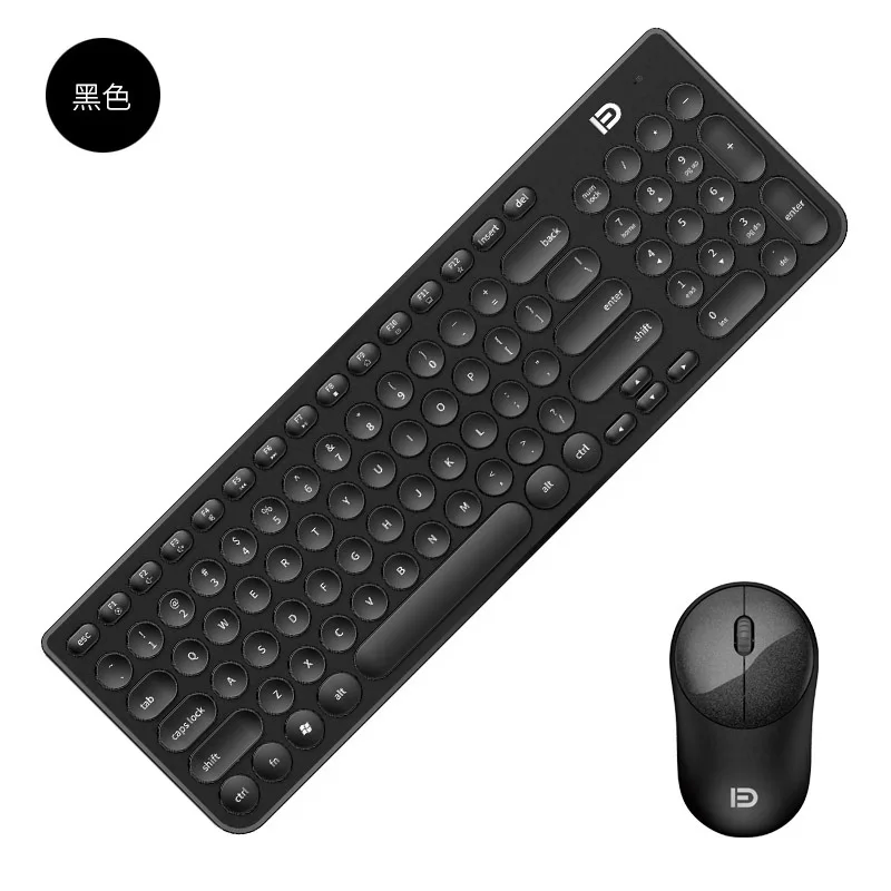 Ik6630 беспроводная клавиатура и мышь комбо ноутбук кнопка отключения звука паровой двигатель панк ретро