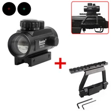 Red Green Dot Sight Scope Hunting Airsoft Collimator with AK 74 Rail Side Mount Quick QD Style 20mm Detach Rail Lock Scope Mount Red Green Dot Sight Scope Hunting Airsoft Collimator with AK 74 Rail Side Mount Quick QD Style 20mm Detach Rail Lock Scope Mount