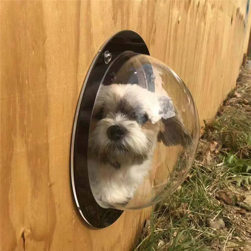 

Dog Door Fence Bubble Window pets dogs cat Fence Window for Pet Peek Durable Acrylic Dome Fence Window pet fencing