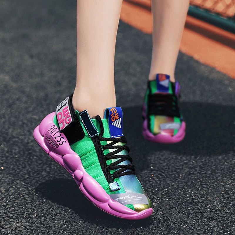 

New Fashion Sneakers Women Flat Heel Sport Non-leather Men Casual Shoes Lace up Women Trainers Men's Sneakers Size 36-44 NX008