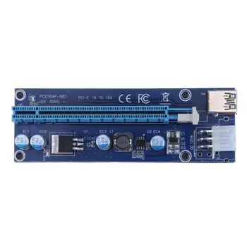 

Power Enhanced PCI-E 1x to 16x Adapter Graphic video Card Extender riser Card With 3LED indicator light for ETH BTC Mining miner