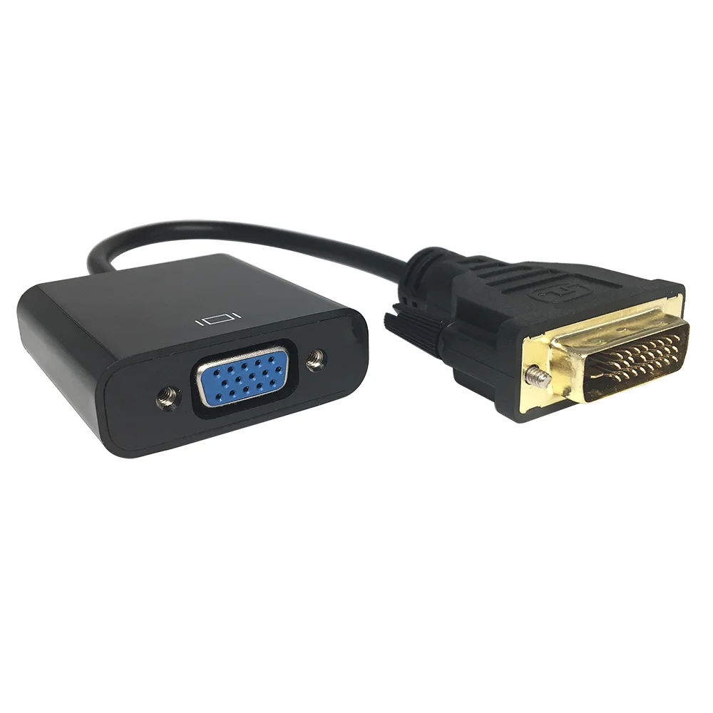 Full HD 1080P DVI D VGA папа к 15 Pin Женский HDTV конвертер адаптер монитор кабель для ПК ТВ DVD