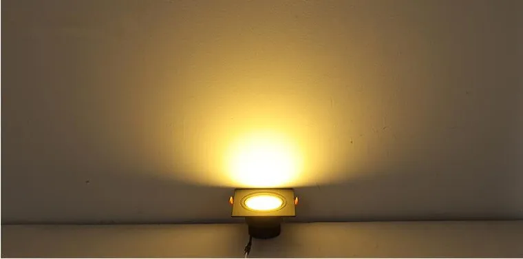 Квадратный светодиодный светильник с регулируемой яркостью 10 Вт 20 Вт встраиваемый COB светодиодный потолочный светильник 85-265 в теплый/холодный белый Светодиодный точечный светильник Внутреннее освещение
