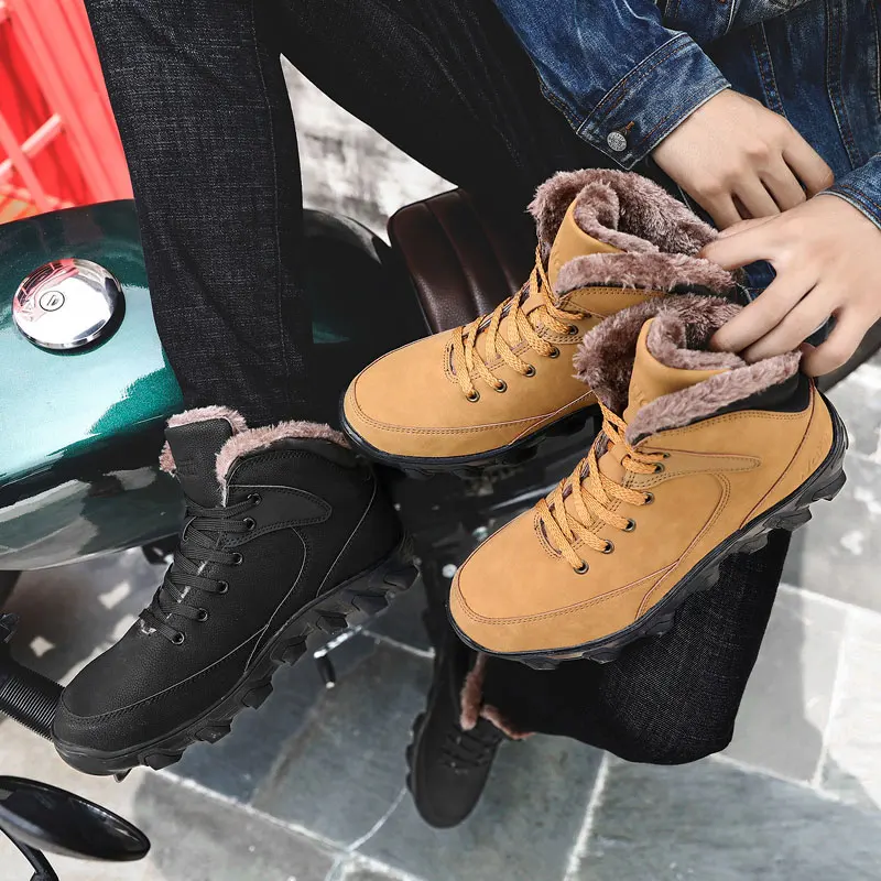 Loup Conduite brown 181 Chaud X Tactique D'hiver Hommes Cheville Designer Fourrure Travail Marque Chaussures De Bottes Mâle Black Combat Neige Qui 4nw4rqpS