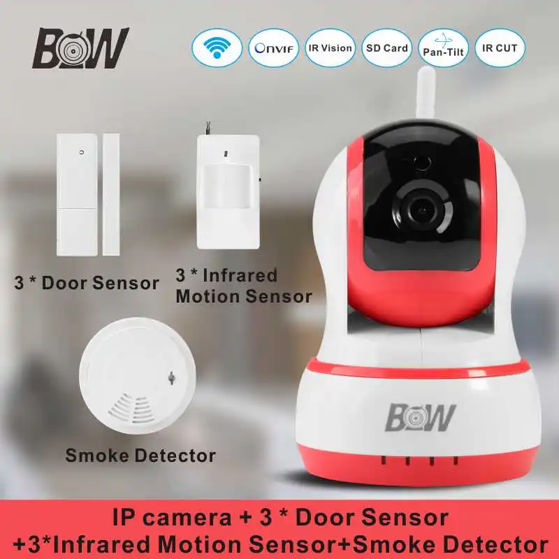 WiFi font b Camera b font IP Security Monitor Equipment 3 Door Sensor 3 Infrared font