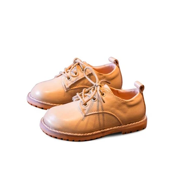 

Cowhide children's shoes European and American boy Real skin small leather shoes kids fashion round head soft bottom casual shoe