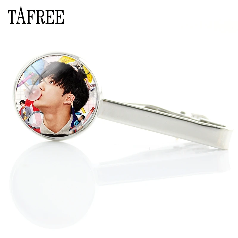 

TAFREE New Hot Tie Pin NCT 127 K-POP Singer Band Popular Cabochon Beautiful Design Necktie Bar Accessories For Friend Gift BTS99