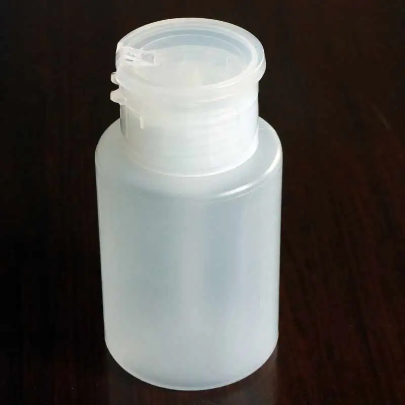 

210ML Lockable Empty Pump Dispenser Nail Polish Alcohol Remover Cleaner Disinfectant Bottle Nail Art Tool Equipment