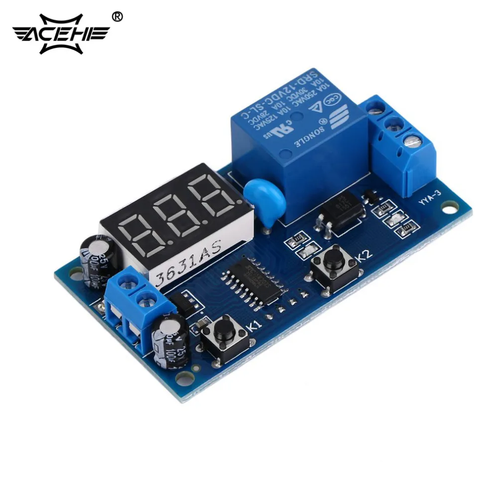 

ACEHE Electrical DC 12V Time Relay Module Digital Display Trigger Cycle Time Delay Relay Module Board YYA-3 Dropshipping